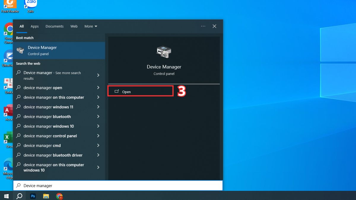 Mở trình quản lý thiết bị Device Manager để sửa lỗi phím Esc không hoạt động.