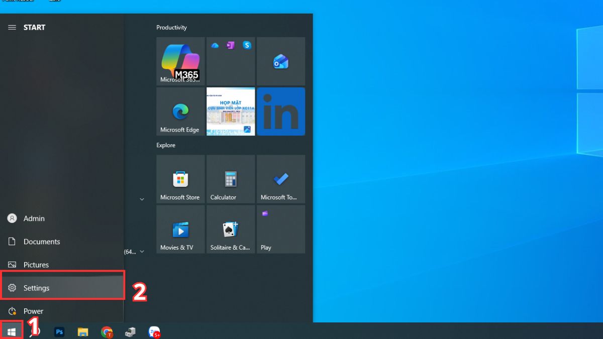 Truy cập vào menu Settings trên Windows để kiểm tra cài đặt cho phím Esc.