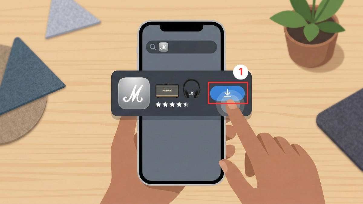 Cách kết nối 2 loa bluetooth cùng lúc trên iphone thông qua ứng dụng Marshall Bluetooth.