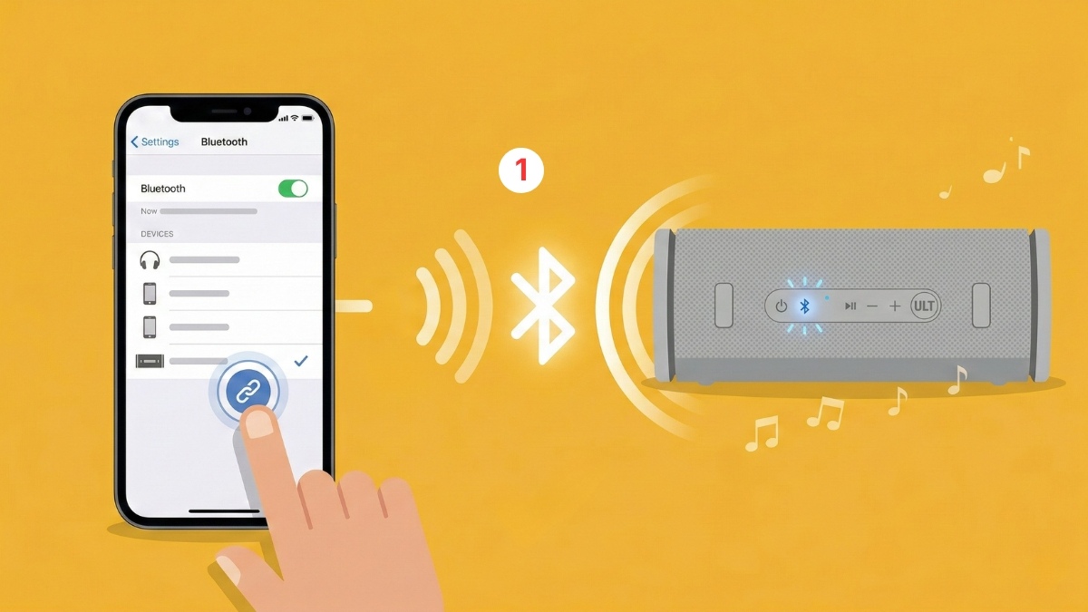 Hướng dẫn kết nối 2 loa bluetooth cùng lúc trên iphone đối với thương hiệu loa Sony.