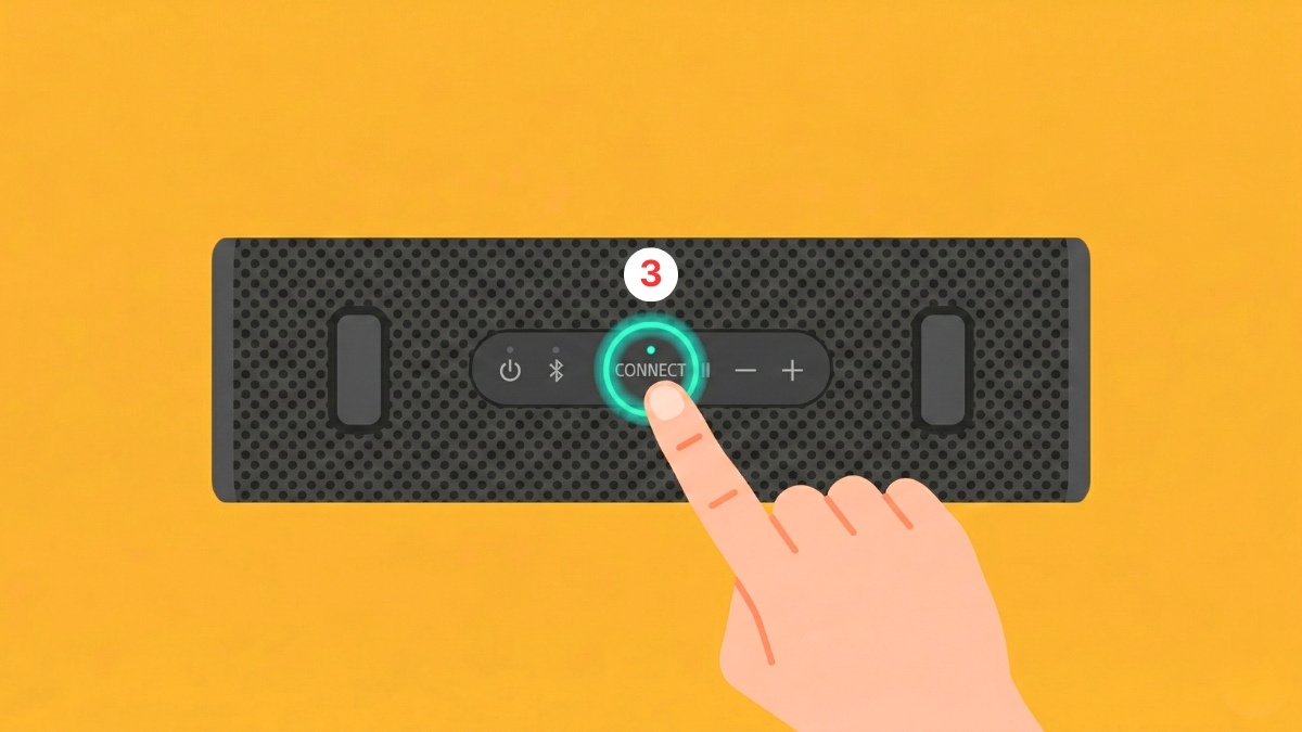 Kích hoạt loa Sony thứ hai giúp phát 2 loa bluetooth cùng lúc iphone qua Party Connect.