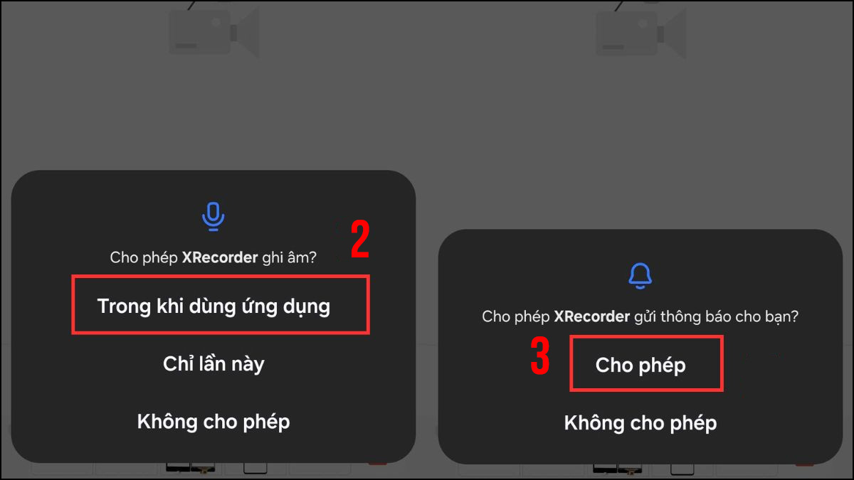 Cấp quyền truy cập để XRecorder thực hiện cách quay video màn hình trên xiaomi