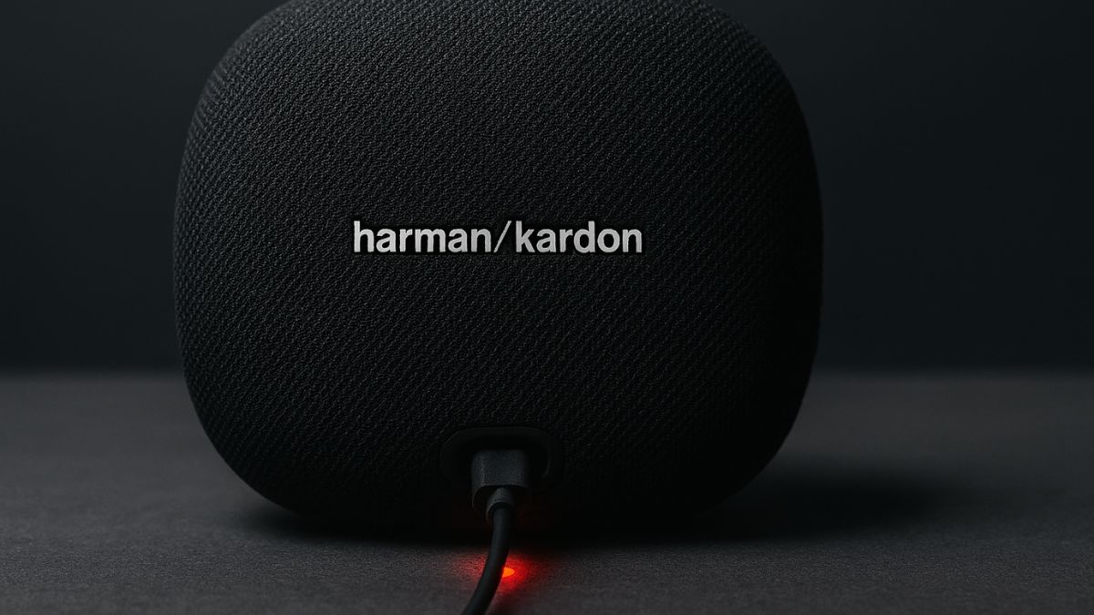 Quan sát hệ thống đèn LED báo hiệu khi thực hiện sạc loa Harman Kardon đúng chuẩn.