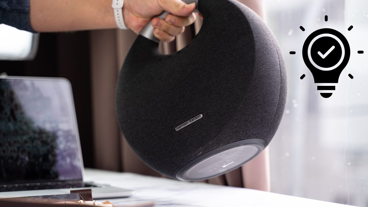 Sử dụng sạc dự phòng cho loa Harman Kardon chất lượng khi di chuyển ngoài trời.