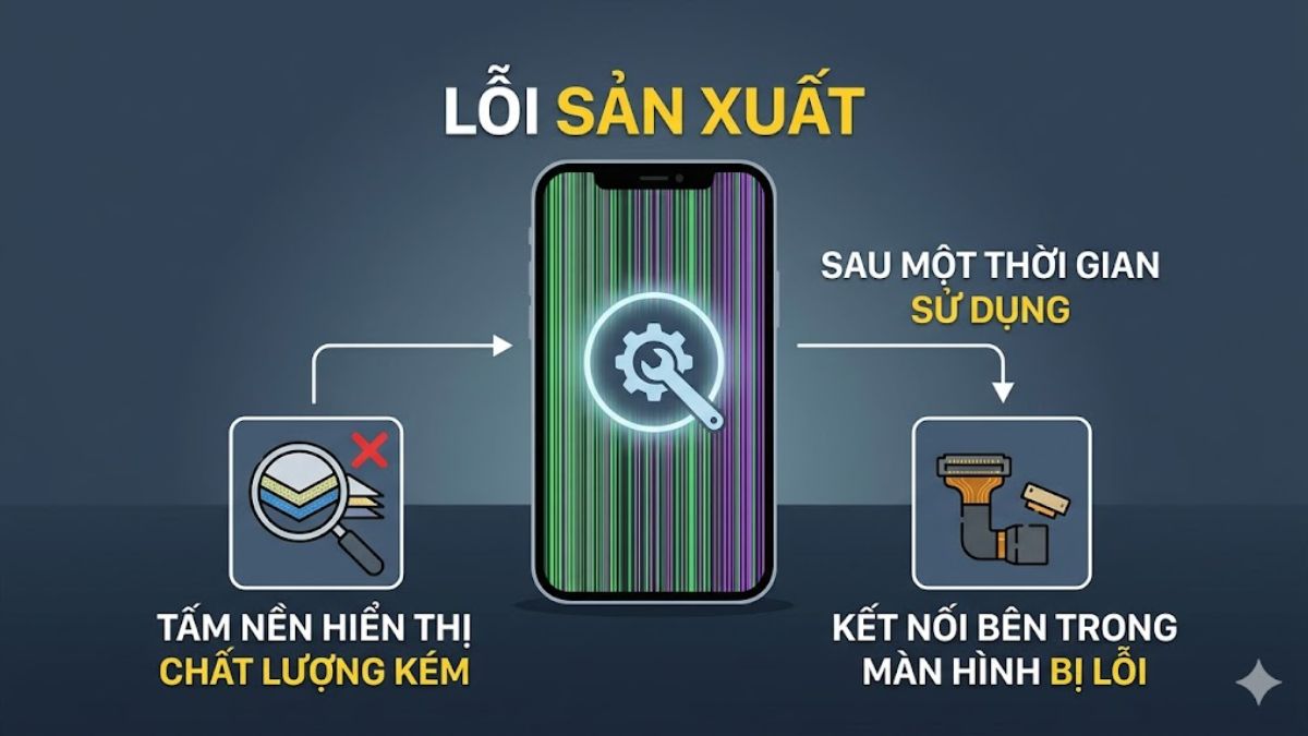 Lỗi lắp ráp từ nhà sản xuất làm sọc màn hình iphone 13 pro max.