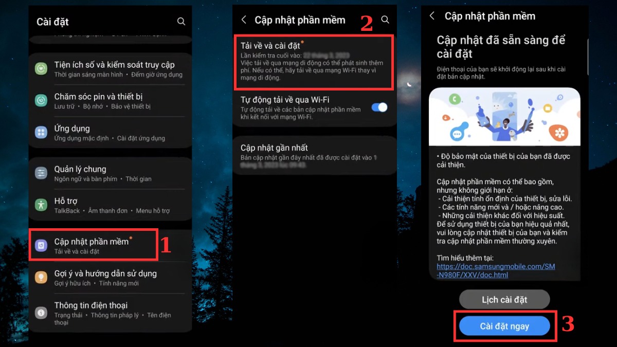 Cập nhật phần mềm One UI để xử lý samsung không kết nối được wifi