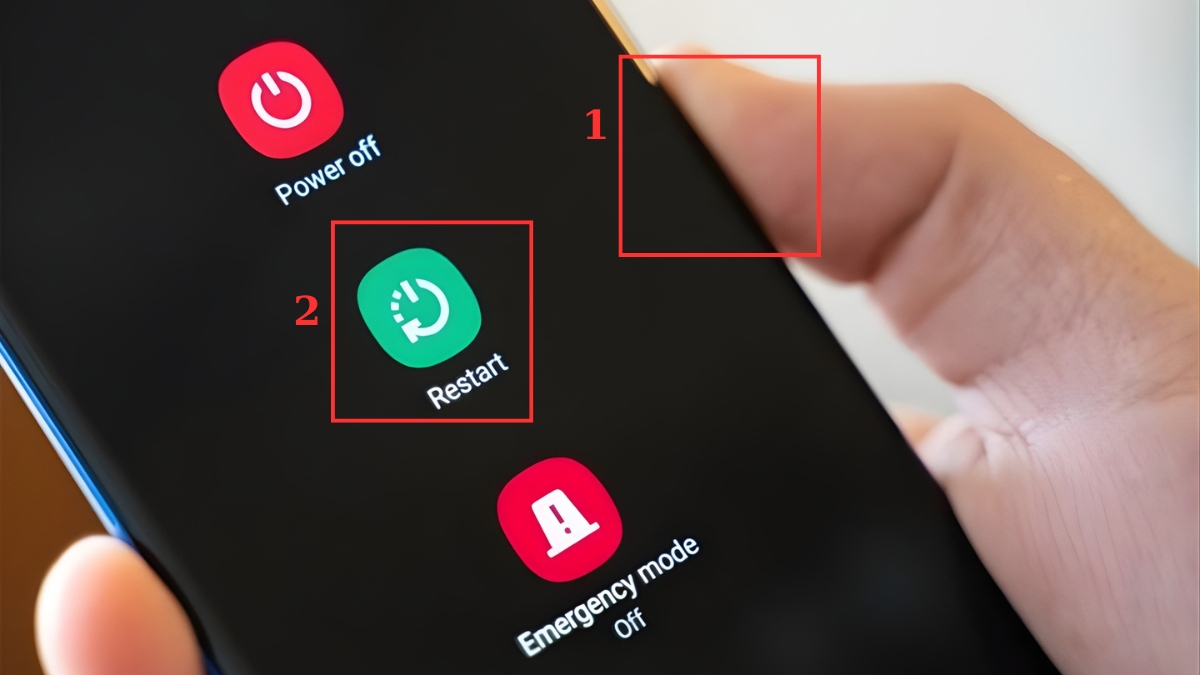Khởi động lại điện thoại Samsung để khắc phục lỗi kết nối Wifi