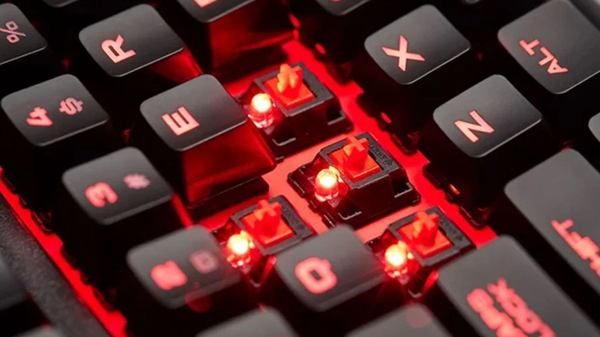 Red Switch với hành trình trơn tru minh họa cho switch bàn phím cơ là gì.