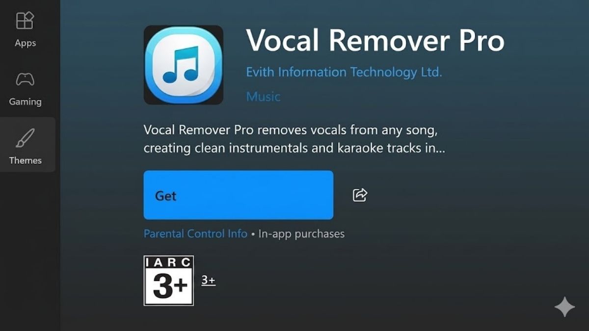 Phần mềm Vocal Remover Pro trên Windows giúp người dùng xóa giọng hát để lấy nhạc nền nhanh chóng.