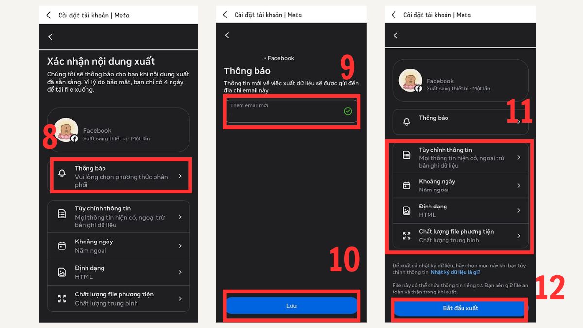 Thiết lập khoảng ngày để tìm tin nhắn trên messenger theo ngày bằng điện thoại.