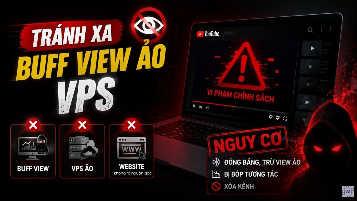 Cảnh báo tác hại khi dùng tool buff ảo để tăng view youtube.