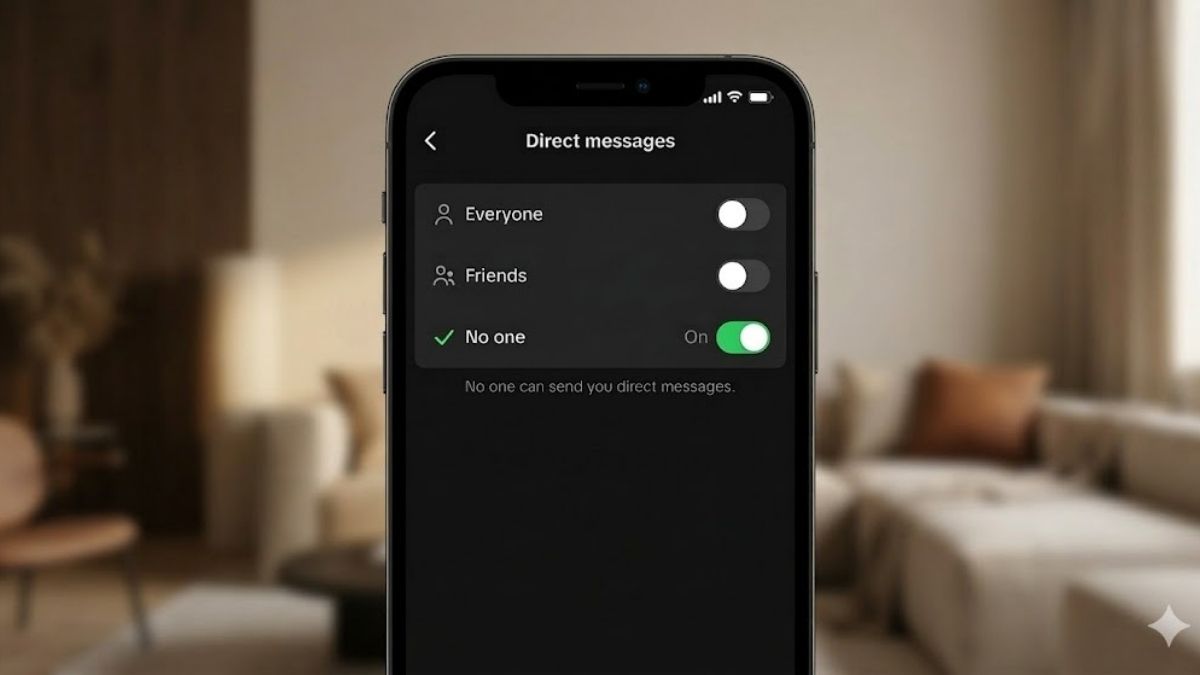 Thiết lập quyền riêng tư chặn người lạ giải thích tại sao không nhắn tin trên tiktok được.