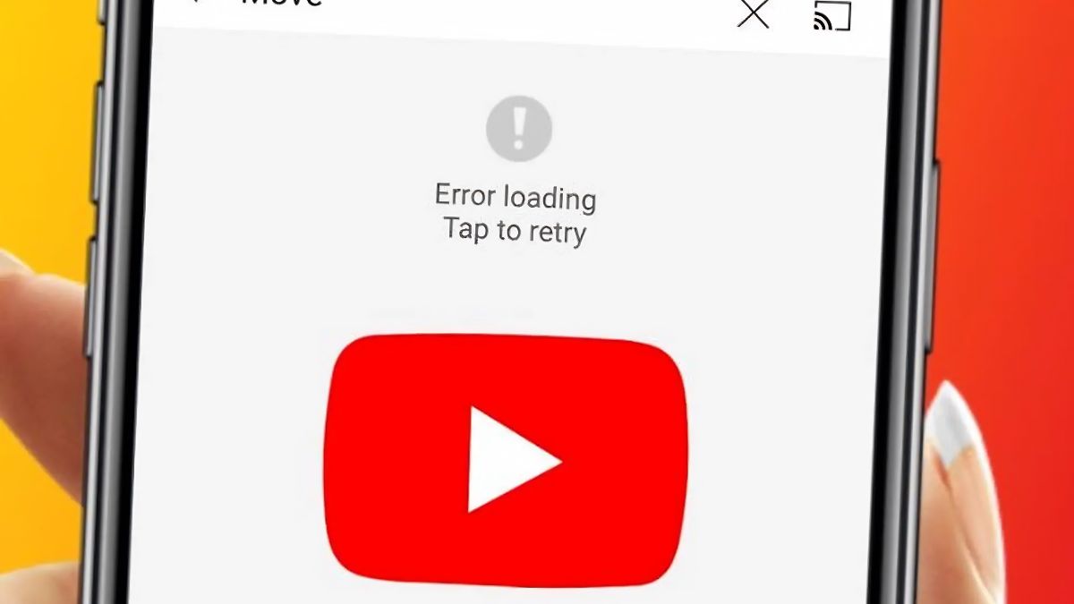 Màn hình báo lỗi tải video giải thích tại sao không xem được youtube trên iphone.