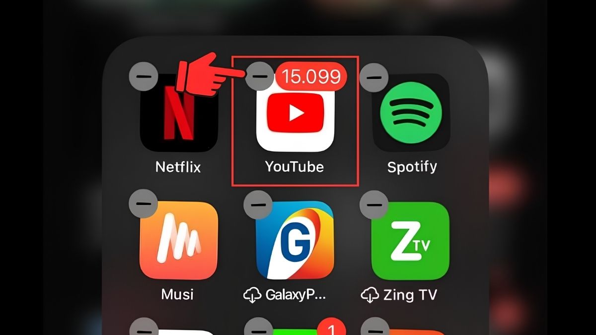 Chọn gỡ ứng dụng giải quyết tại sao không xem được youtube trên iphone.