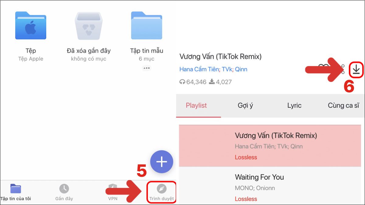 Mở trình duyệt trên Documents để tải nhạc chuông iphone 13 remix về điện thoại.