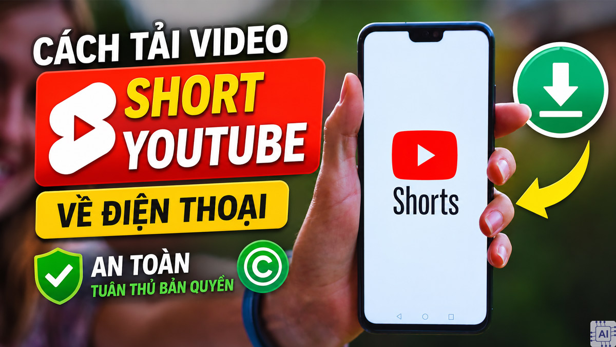 Cách tải video Short YouTube về điện thoại an toàn tuân thủ bản quyền