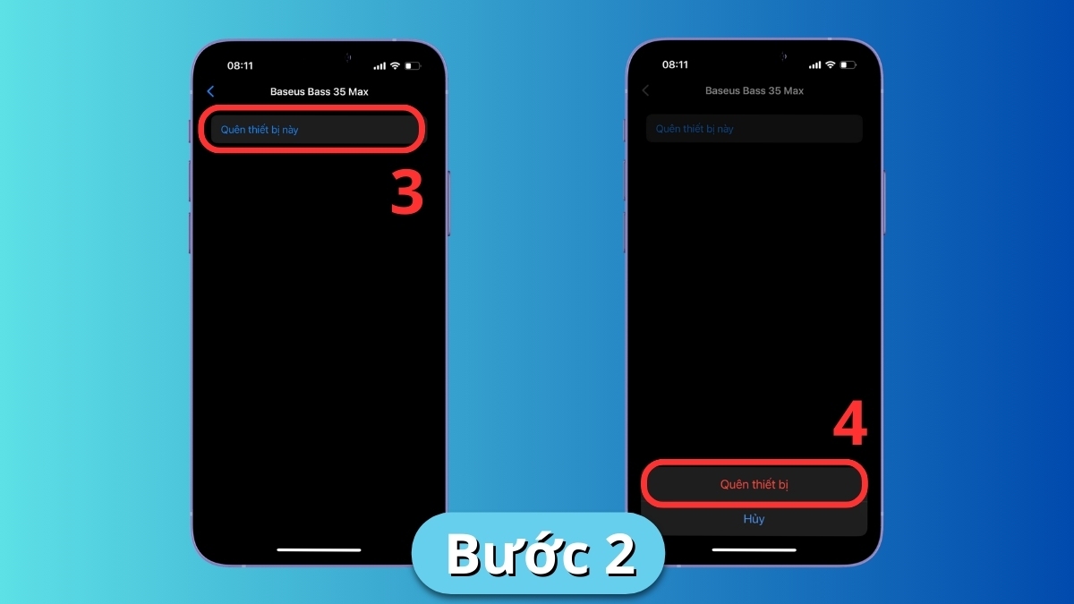 Chọn quên thiết bị để xử lý lỗi tai nghe bluetooth chỉ nghe được 1 bên.
