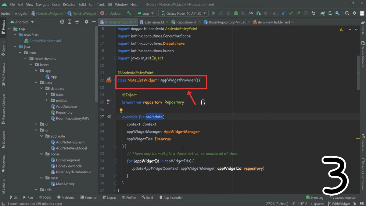 Tạo class AppWidgetProvider là một bước quan trọng để tạo widget cho Android tùy chỉnh trong Android Studio.