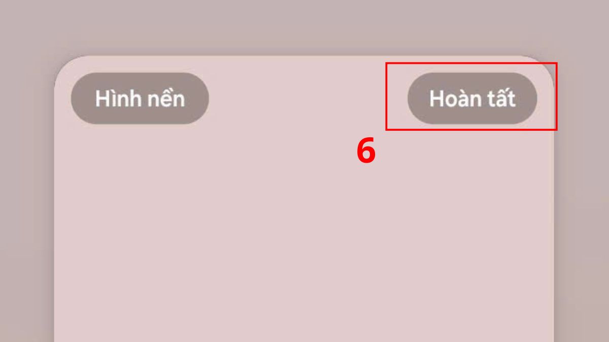 Nhấn Hoàn tất để xác nhận thay đổi hình nền điện thoại Samsung