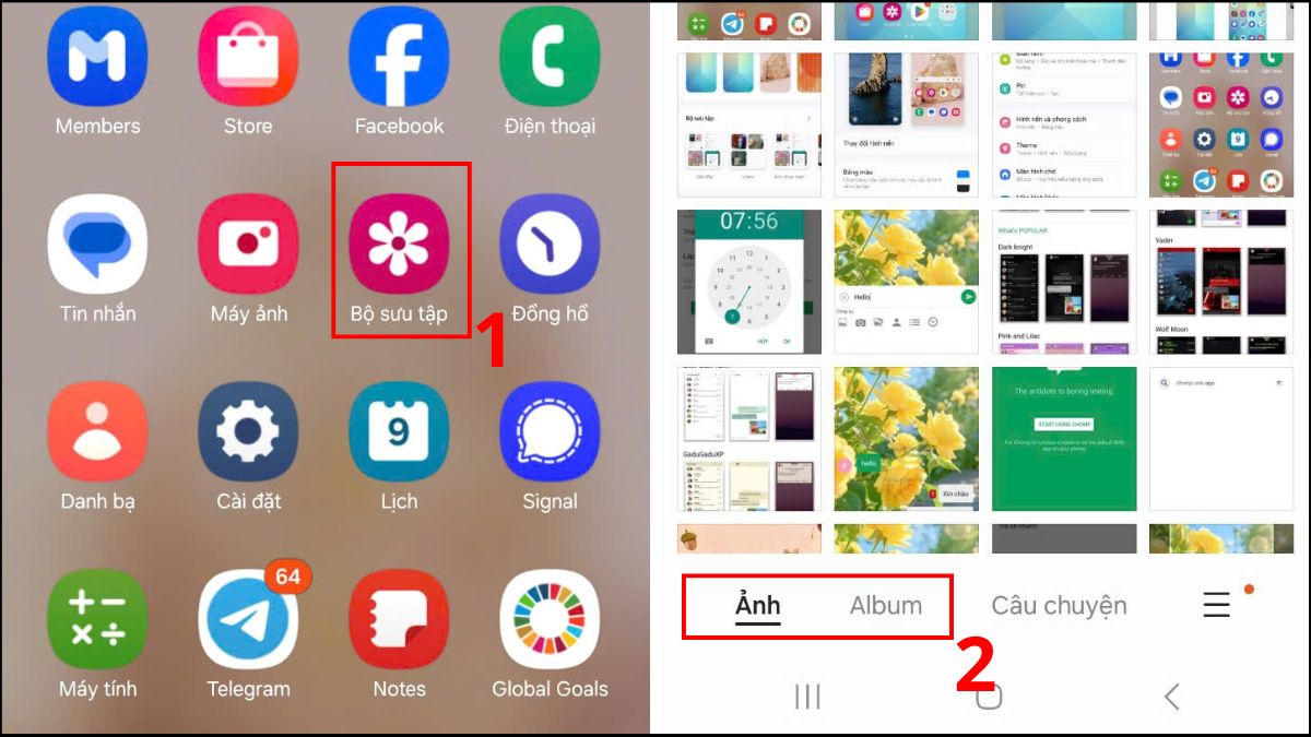 Cách đặt hình nền điện thoại Samsung từ Bộ sưu tập Ảnh