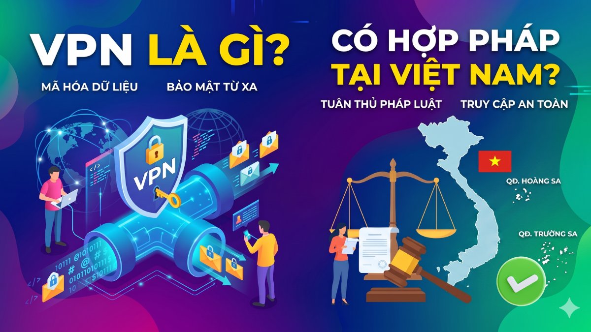 Đồ họa giải thích vpn là gì và việc dùng vpn có hợp pháp không.
