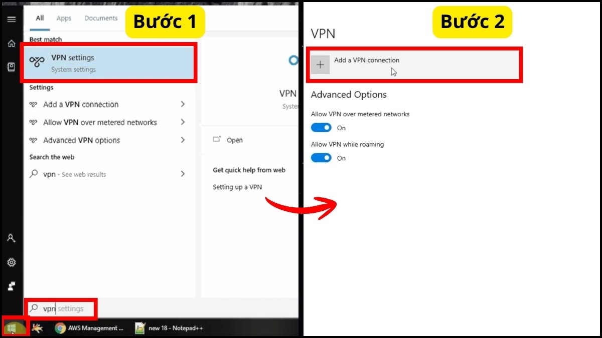 Hướng dẫn tìm mục cấu hình vpn trên máy tính và vpn là gì.