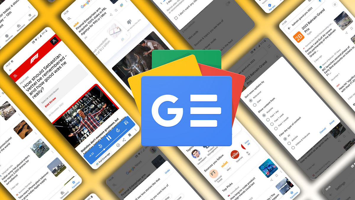 widget tốt nhất cho Android cập nhật tin tức: Logo Google News và các bản tin, đây là widget tin tức thông minh trên màn hình chính.