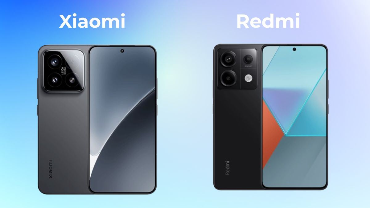 So sánh thiết kế, điện thoại xiaomi và redmi có giống nhau không