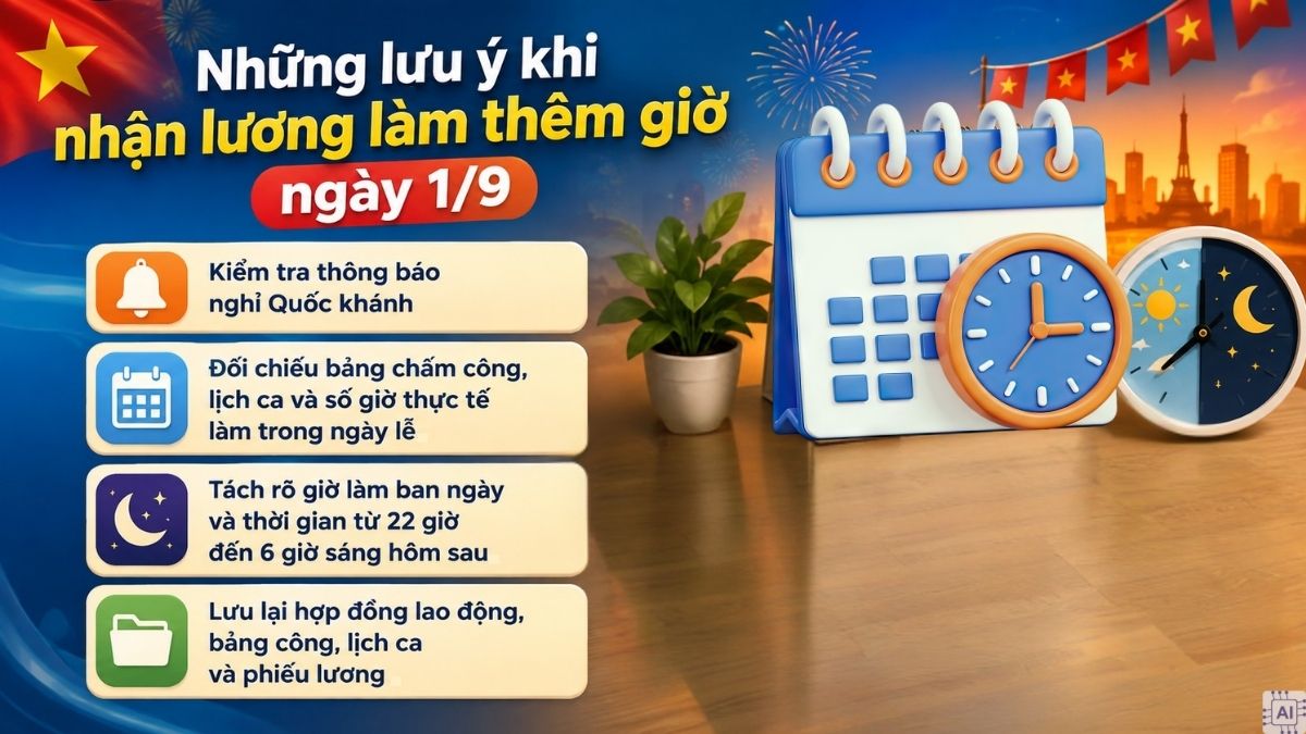 1/9 có được nhân lương không? Lưu ý