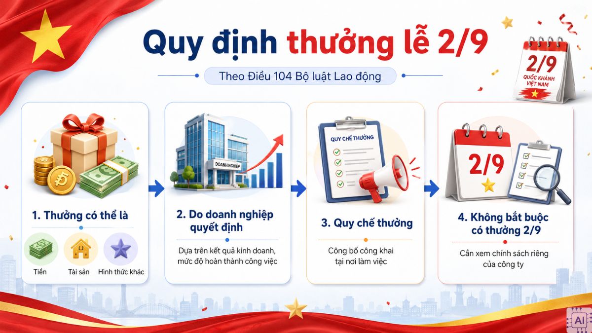 2/9 có được thưởng không?