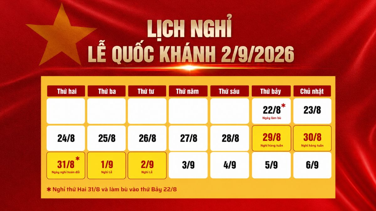 2/9 là ngày gì? Cập nhật lịch nghỉ lễ