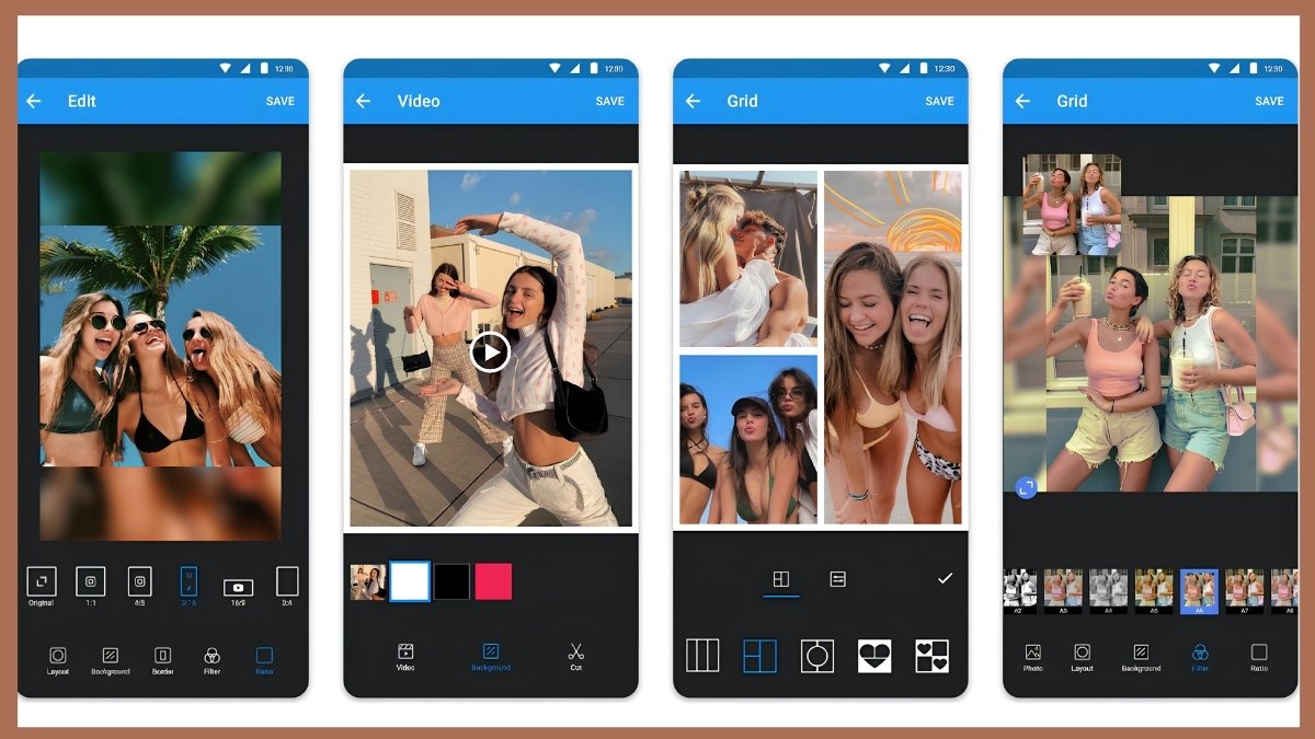 App ghép nhiều ảnh vào 1 khung - PicGrid