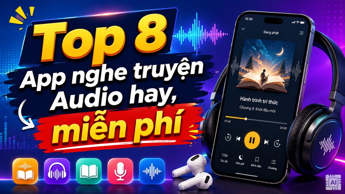 Top 8 App nghe truyện Audio hay, miễn phí