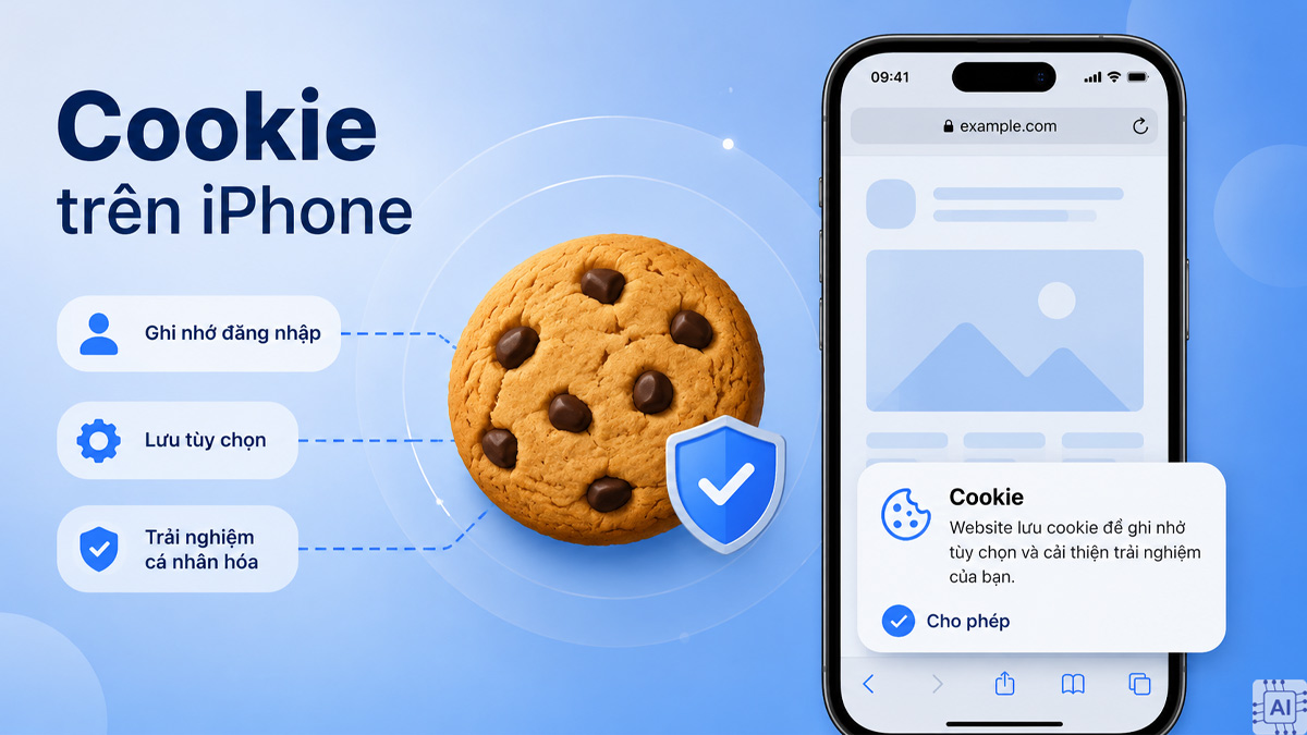 Bật cookie trên iPhone để lữu trữ dữ liệu duyệt web