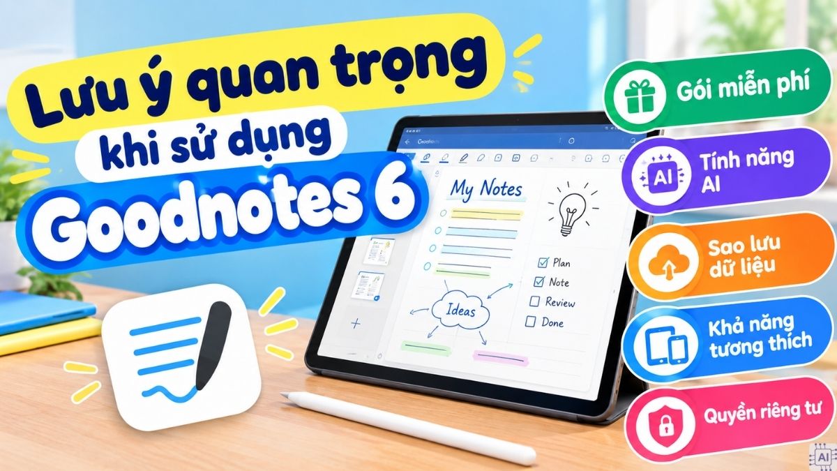 Lưu ý cách dùng Goodnotes 6 tối ưu