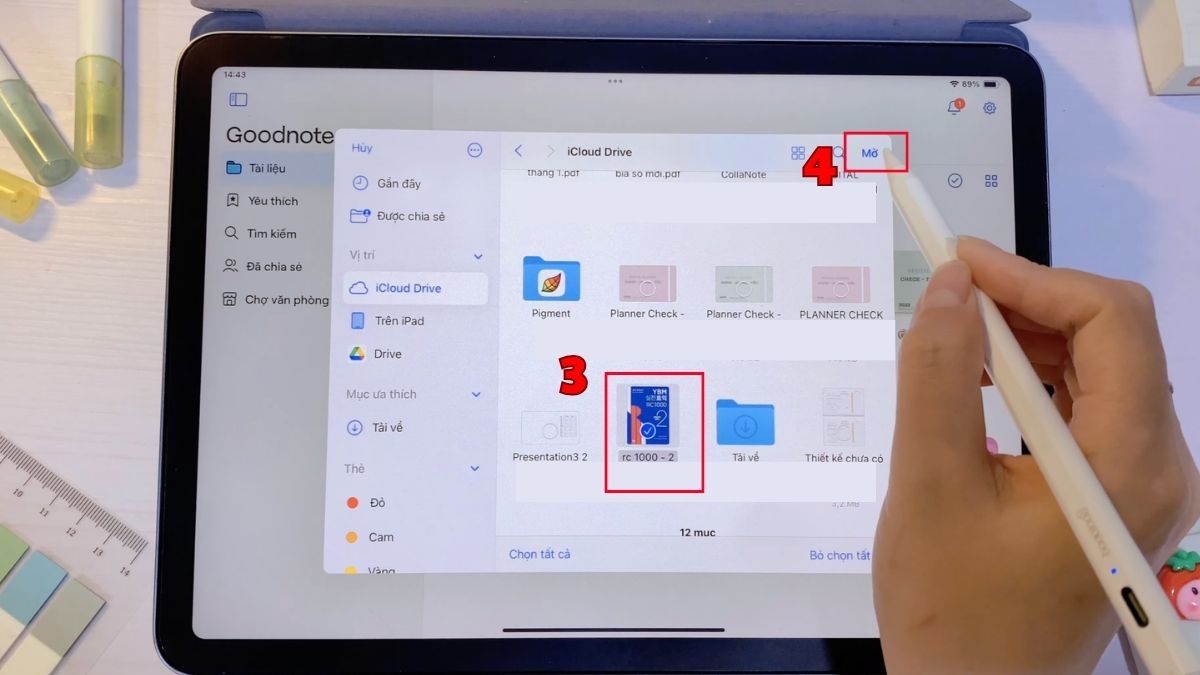 Cách dùng Goodnotes 6 tối ưu - Kỹ thuật xử lý tài liệu bước 2