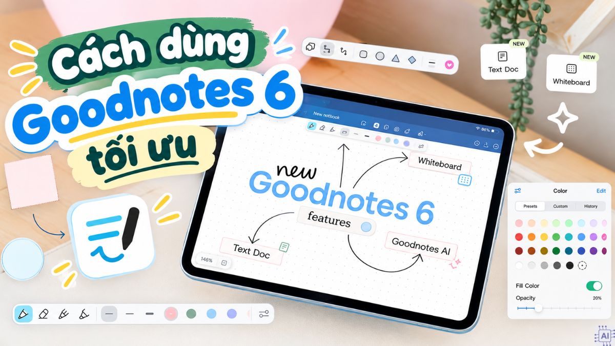 Cách dùng Goodnotes 6 tối ưu, ghi chú hiệu quả