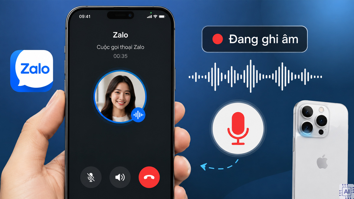 Cách ghi âm cuộc gọi Zalo trên iPhone - Không thể ghi âm trực tiếp