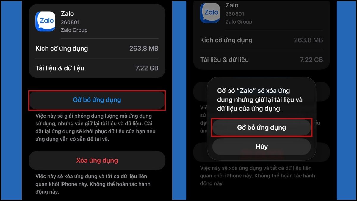 Cách giải phóng dung lượng Zalo trên iPhone - Kiểm tra dung lượng Zalo bước 3