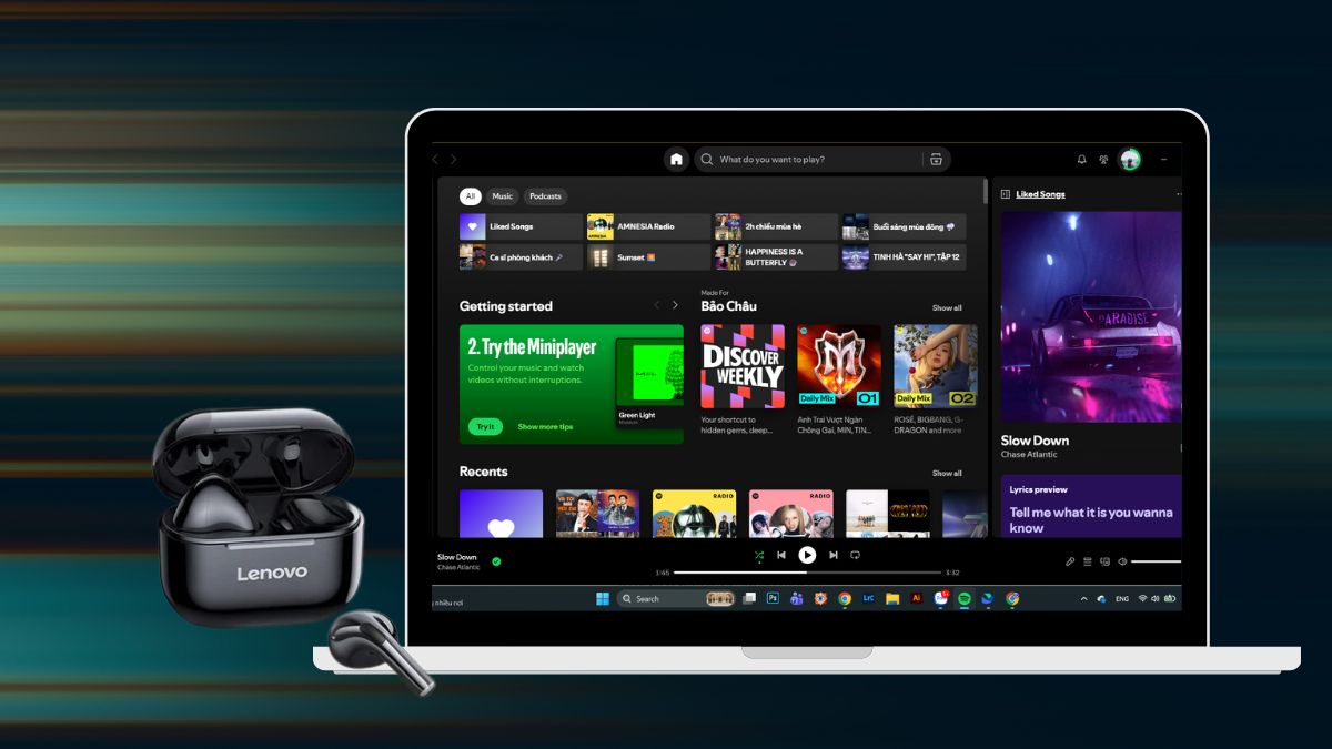 Cách kết nối tai nghe Lenovo và sử dụng hiệu quả