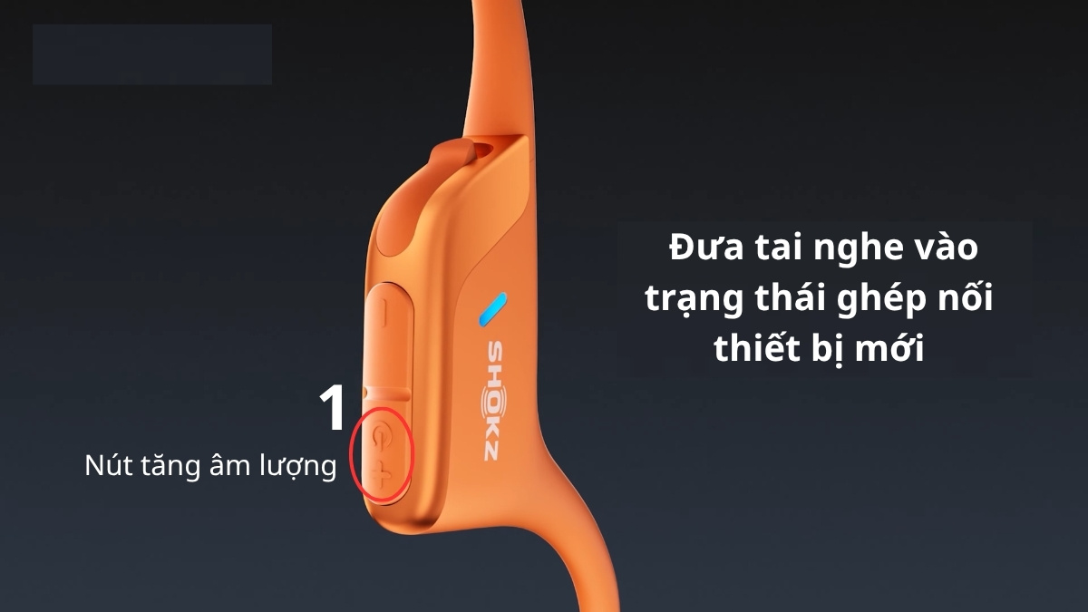 Cách kết nối tai nghe Shokz với 2 thiết bị bước 1