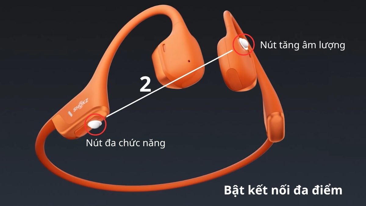 Cách kết nối tai nghe Shokz với 2 thiết bị bước 2