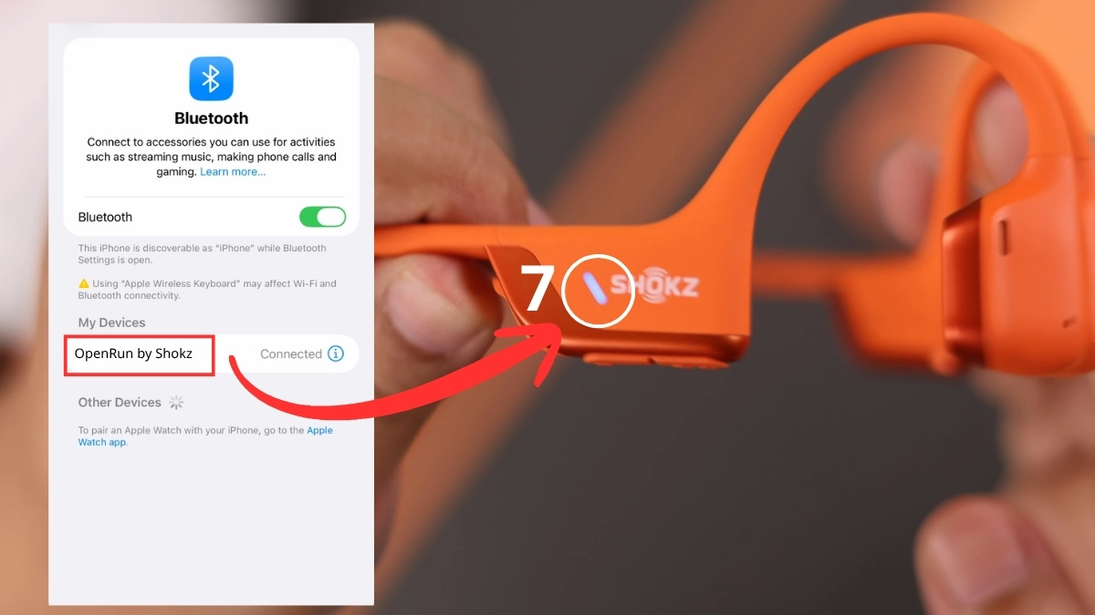 Cách kết nối tai nghe Shokz với điện thoại bước 5