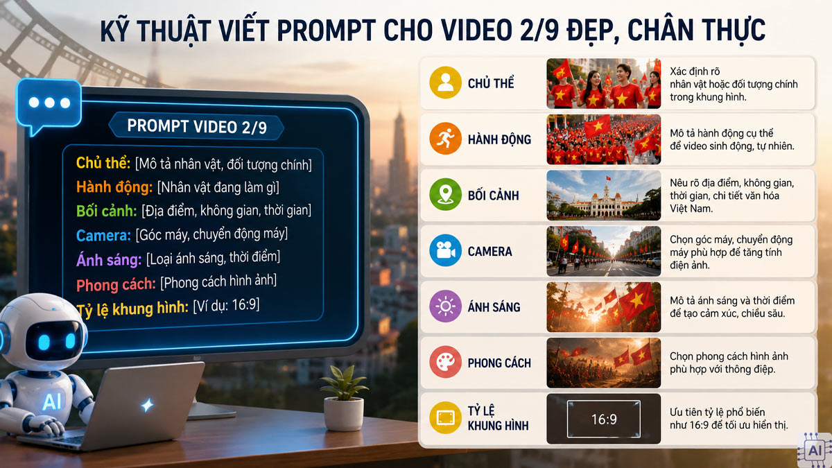 Cách làm video 2/9 bằng AI -  Prompt mẫu