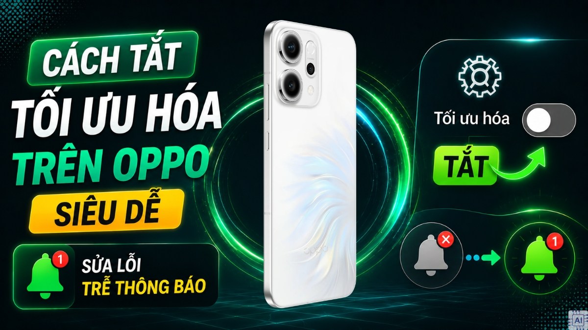 Cách tắt tối ưu hóa trên Oppo siêu dễ, sửa lỗi trễ thông báo