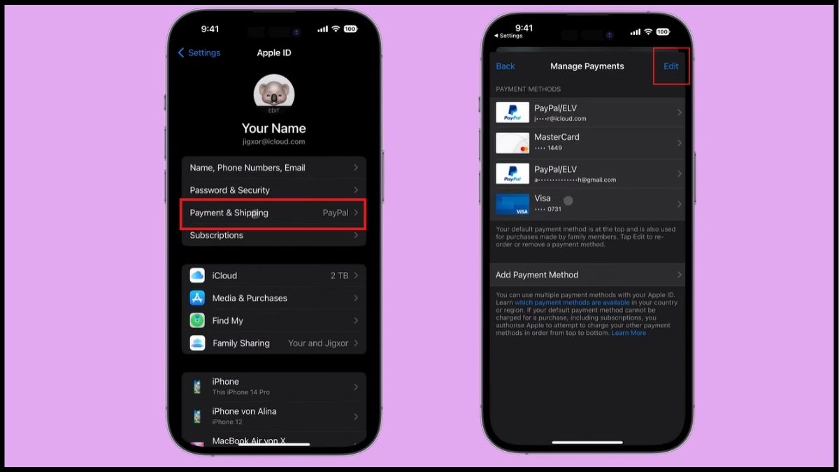 Cách thêm phương thức thanh toán trên iPhone và sắp xếp nguồn tiền bước 2