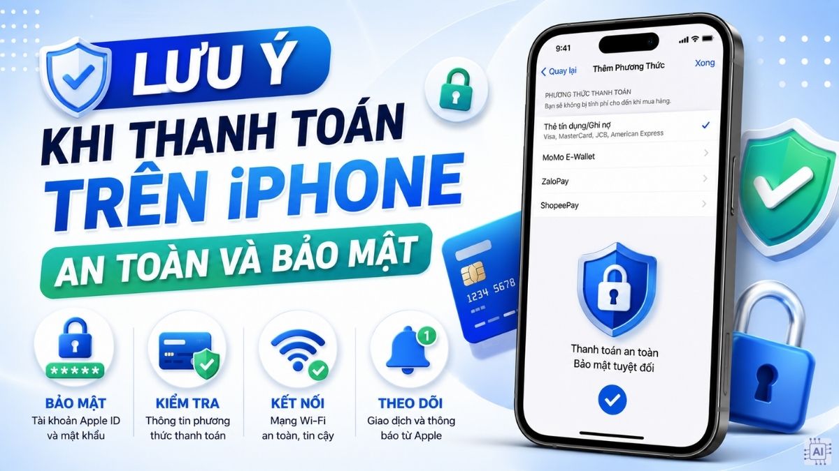 Lưu ý với cách thêm phương thức thanh toán trên iPhone
