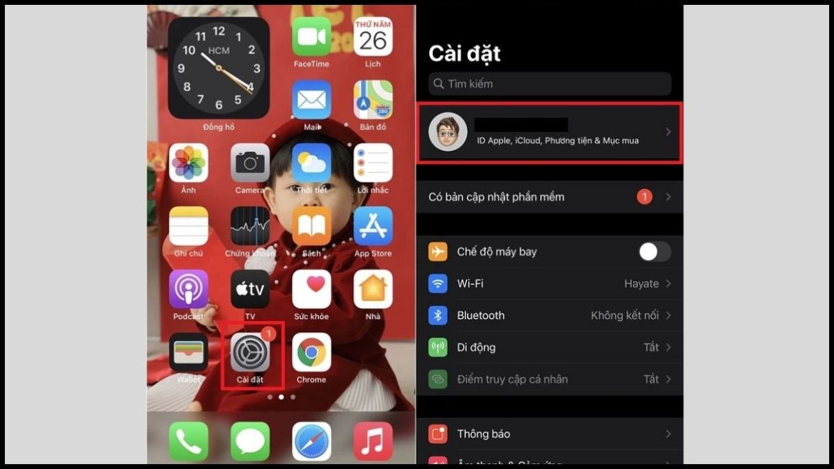 Cách thêm phương thức thanh toán trên iPhone với thẻ tín dụng, ghi nợ bước 1