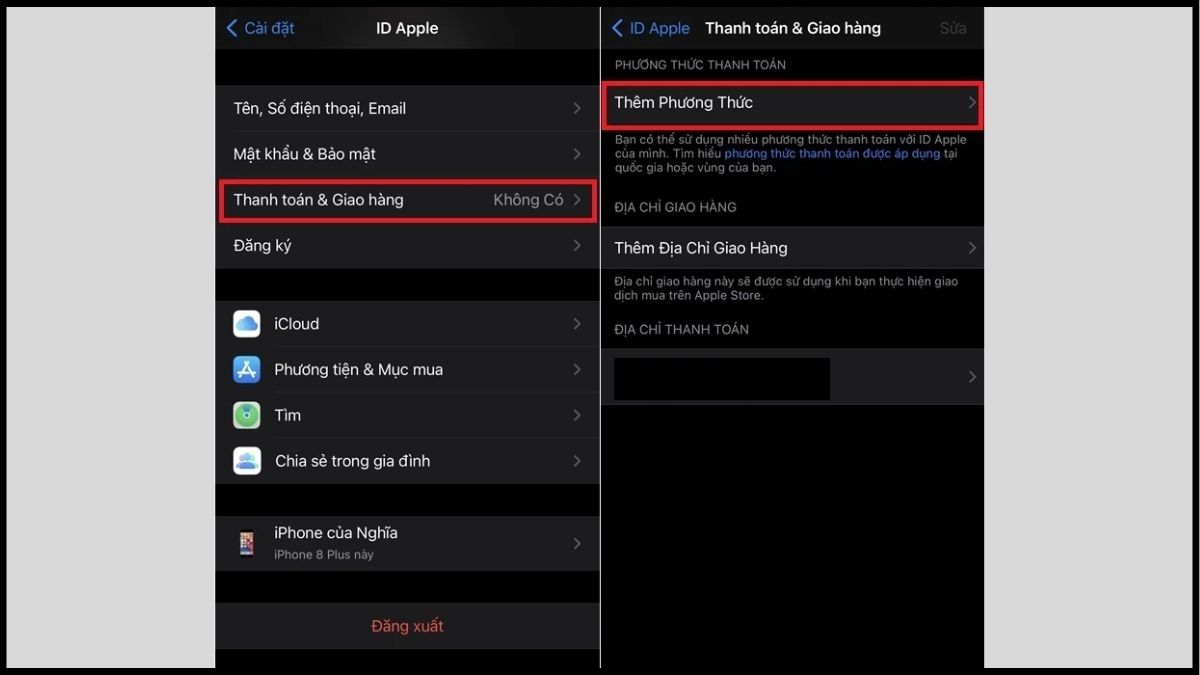 Cách thêm phương thức thanh toán trên iPhone với thẻ tín dụng, ghi nợ bước 2