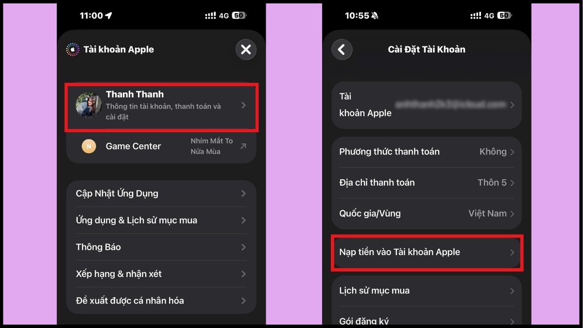 Cách thêm phương thức thanh toán trên iPhone bằng số dư tài khoản bước 2